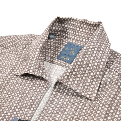 BARBA DANDYLIFE リネン100% 半袖プルオーバーシャツ 開襟シャツ