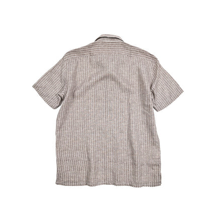 BARBA DANDYLIFE リネン100% 半袖プルオーバーシャツ 開襟シャツ