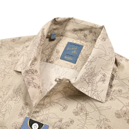 BARBA DANDYLIFE コットン100% 半袖オープンカラーシャツ