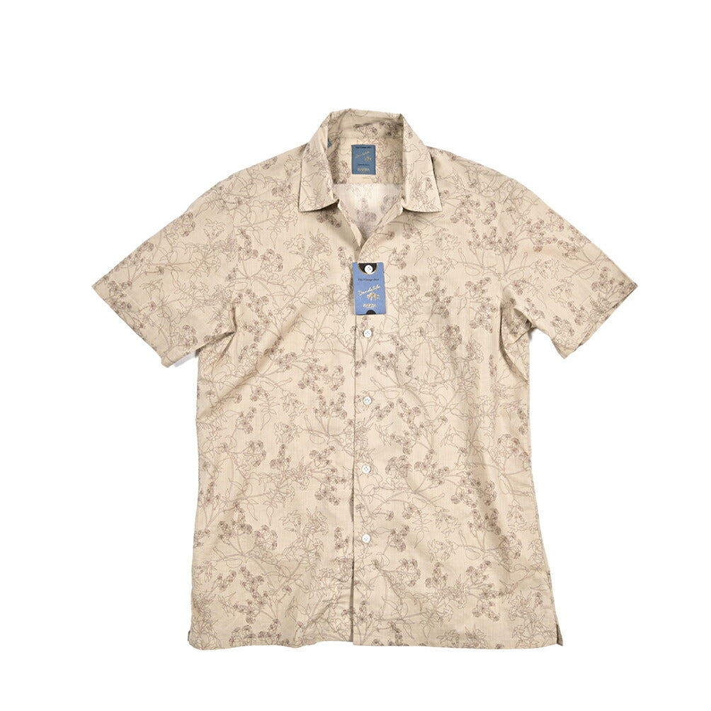 BARBA DANDYLIFE コットン100% 半袖オープンカラーシャツ