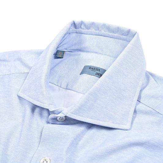 BARBA B ACTIVE スーパーストレッチナイロン ホリゾンタルカラーシャツ