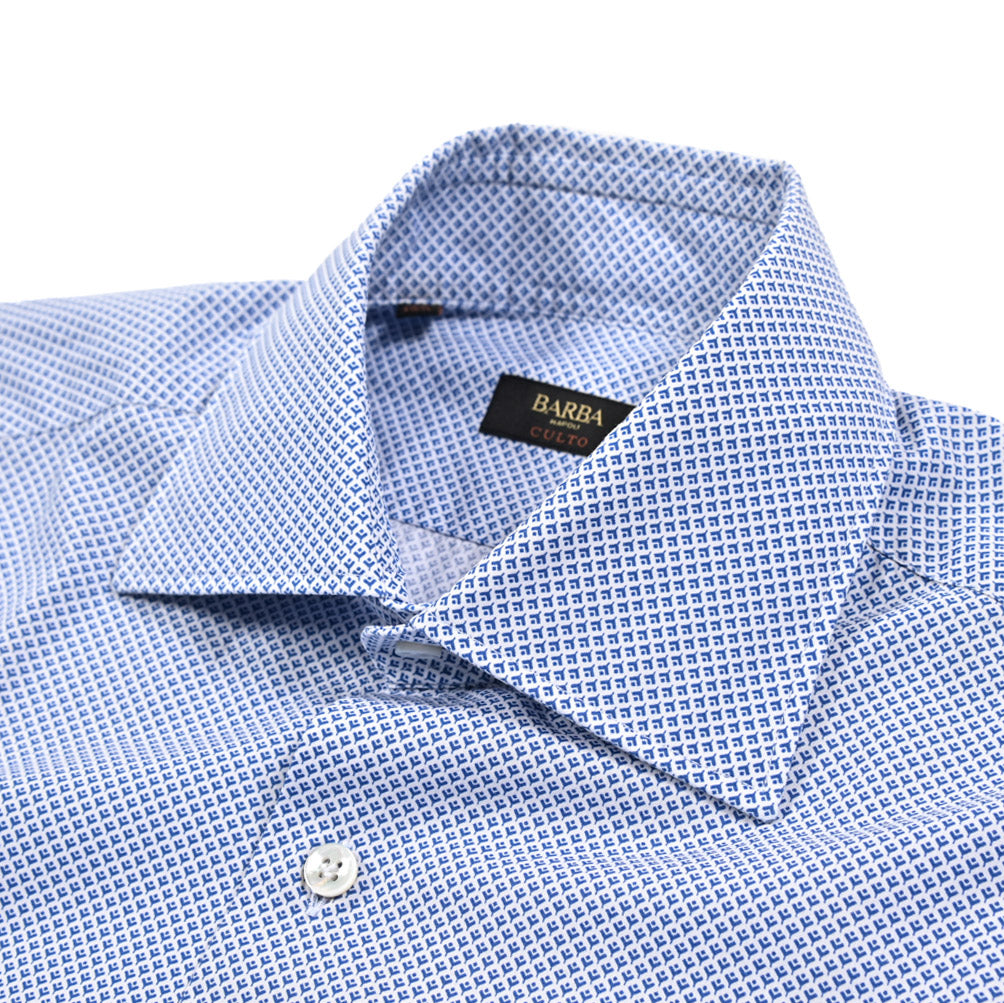 BARBA CULTO コットン100% ホリゾンタルカラードレスシャツ