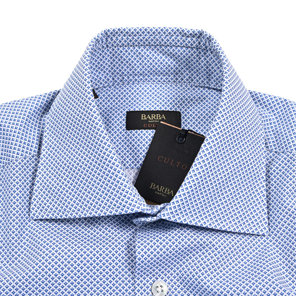 BARBA CULTO コットン100% ホリゾンタルカラードレスシャツ