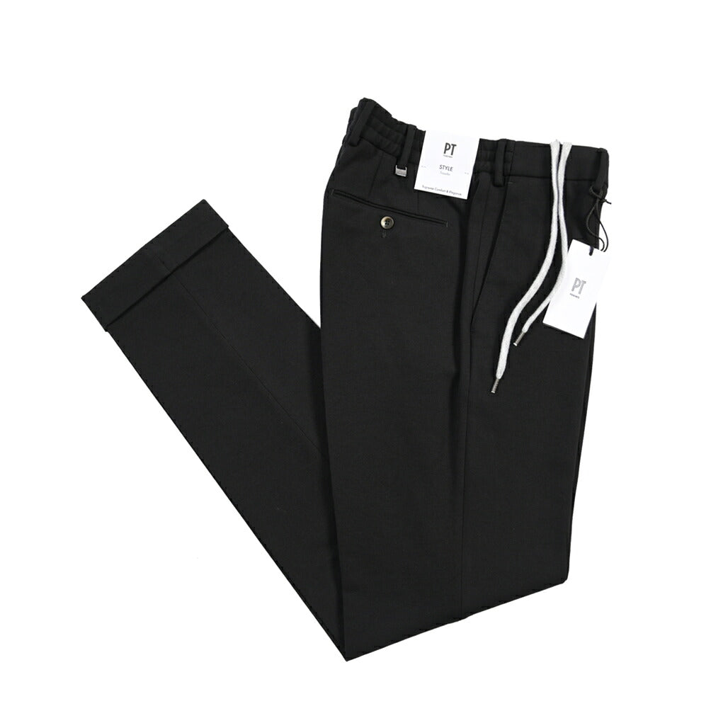 PT TORINO Traveller “SLIM FIT” ポンチジャージー ドローコード付きイージーパンツ