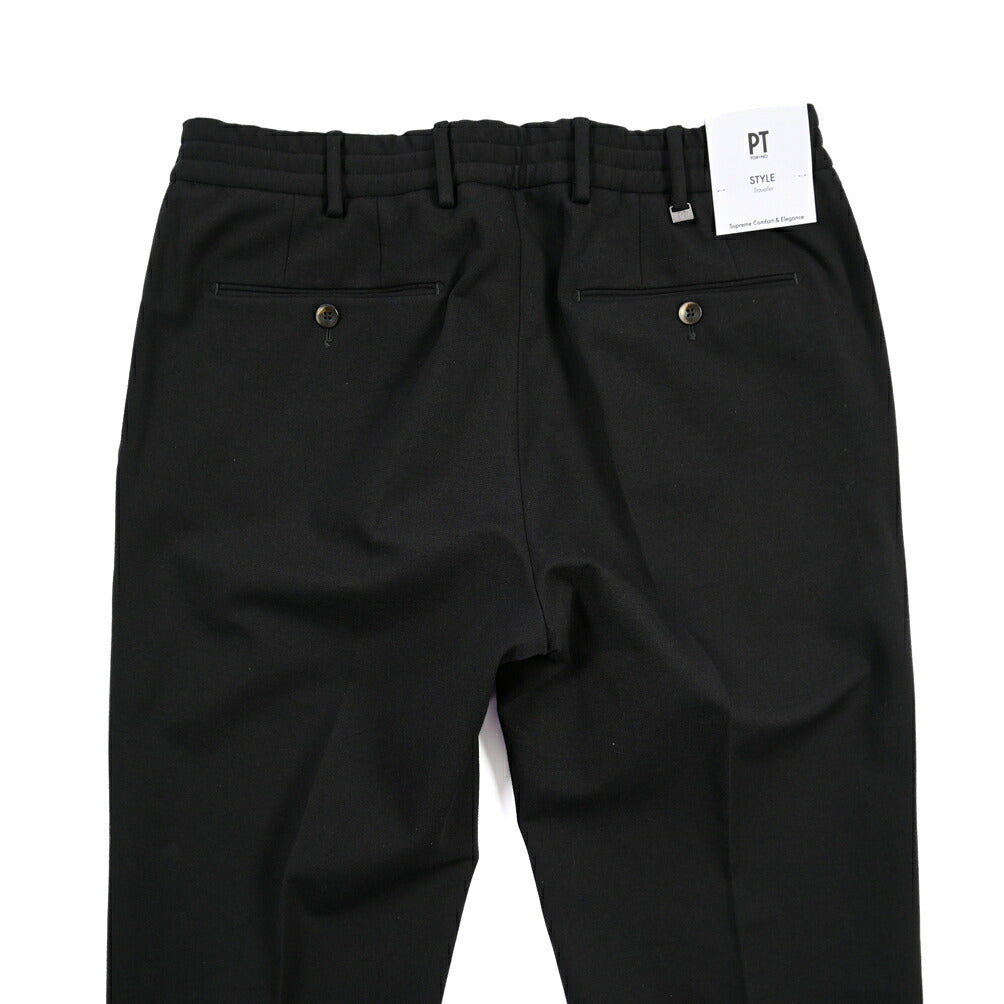 PT TORINO Traveller “SLIM FIT” ポンチジャージー ドローコード付きイージーパンツ