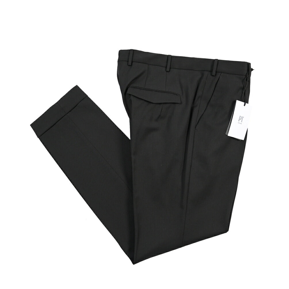PT TORINO “MASTER FIT” 高機能ストレッチウール ワンタックスラックス / TECHNO WASHABLE WOOL