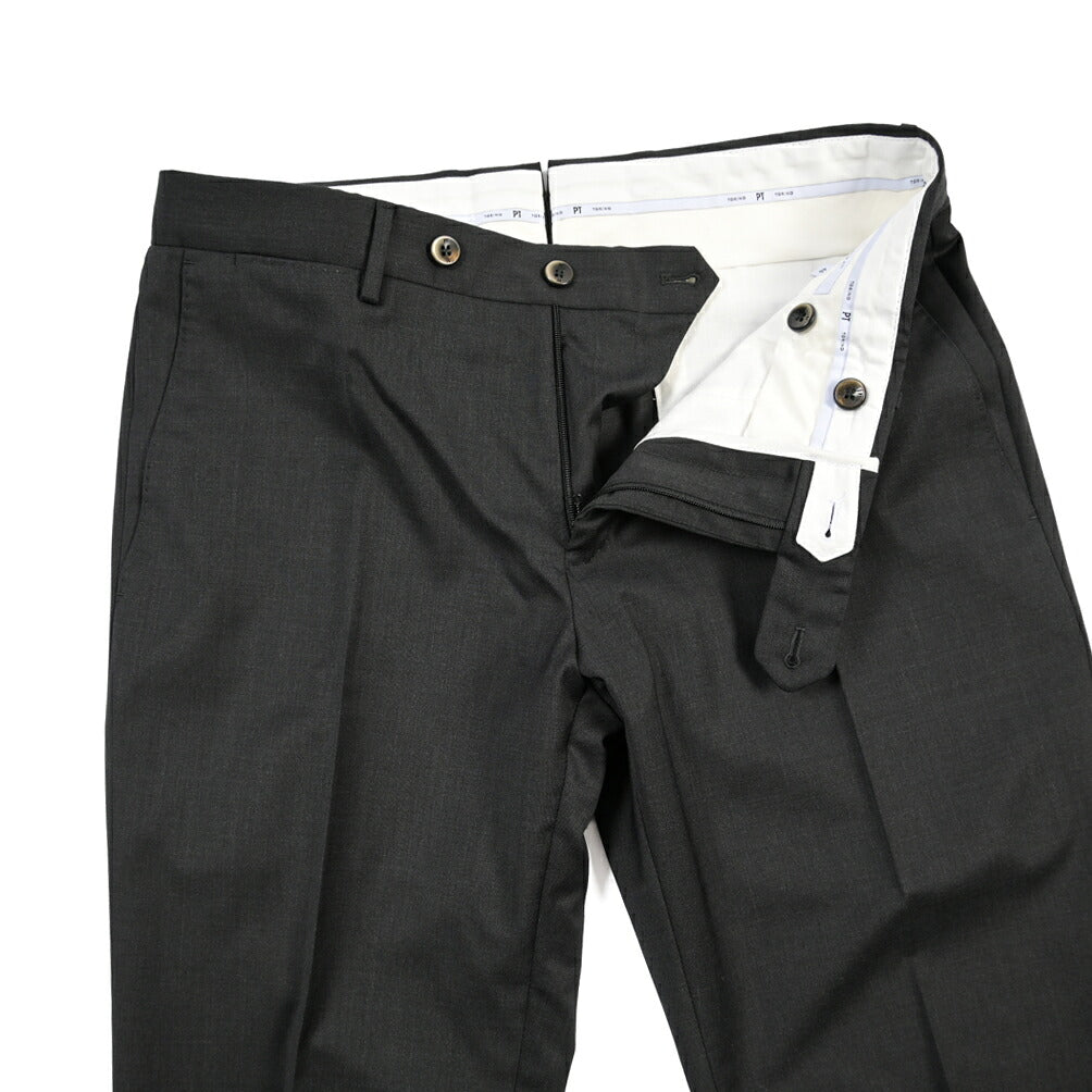 PT TORINO “SLIM FIT” ストレッチウール ノータックスラックス