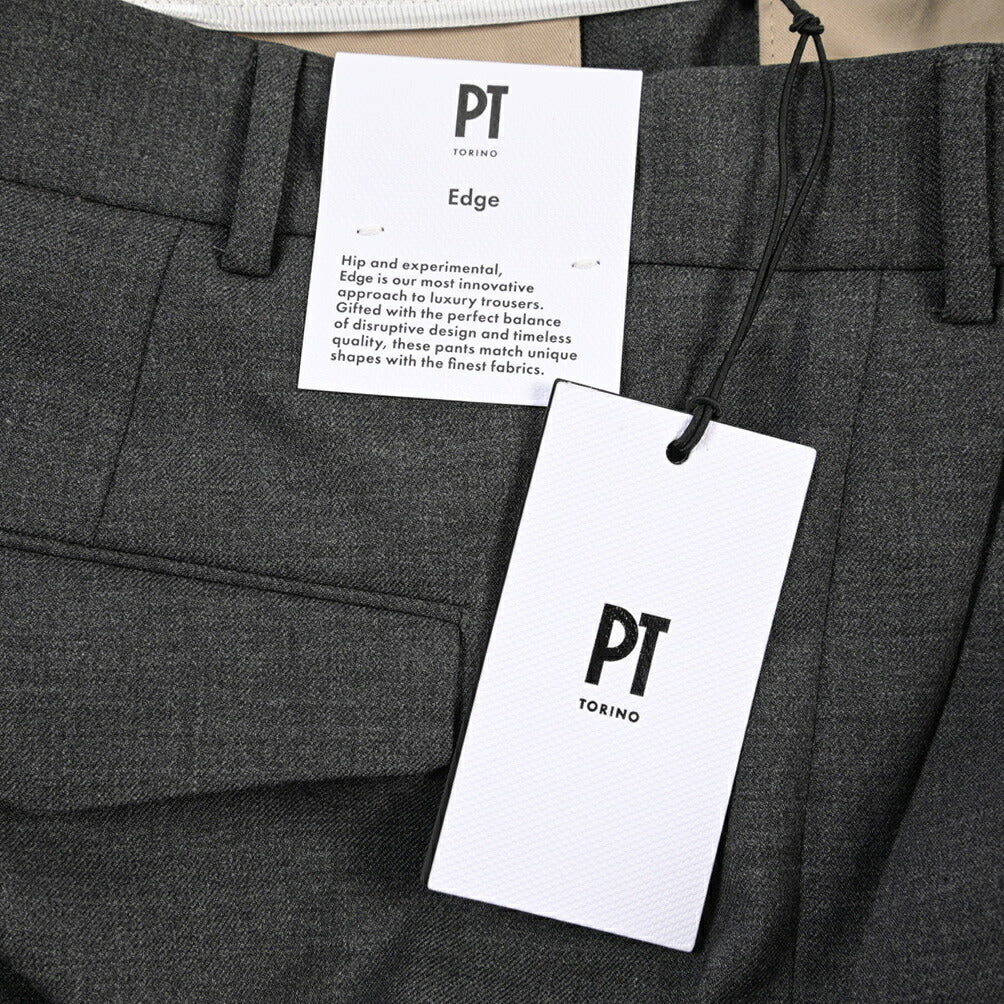 PT TORINO Edge “MICHAEL” ストレッチウール ノータックワイドスラックス