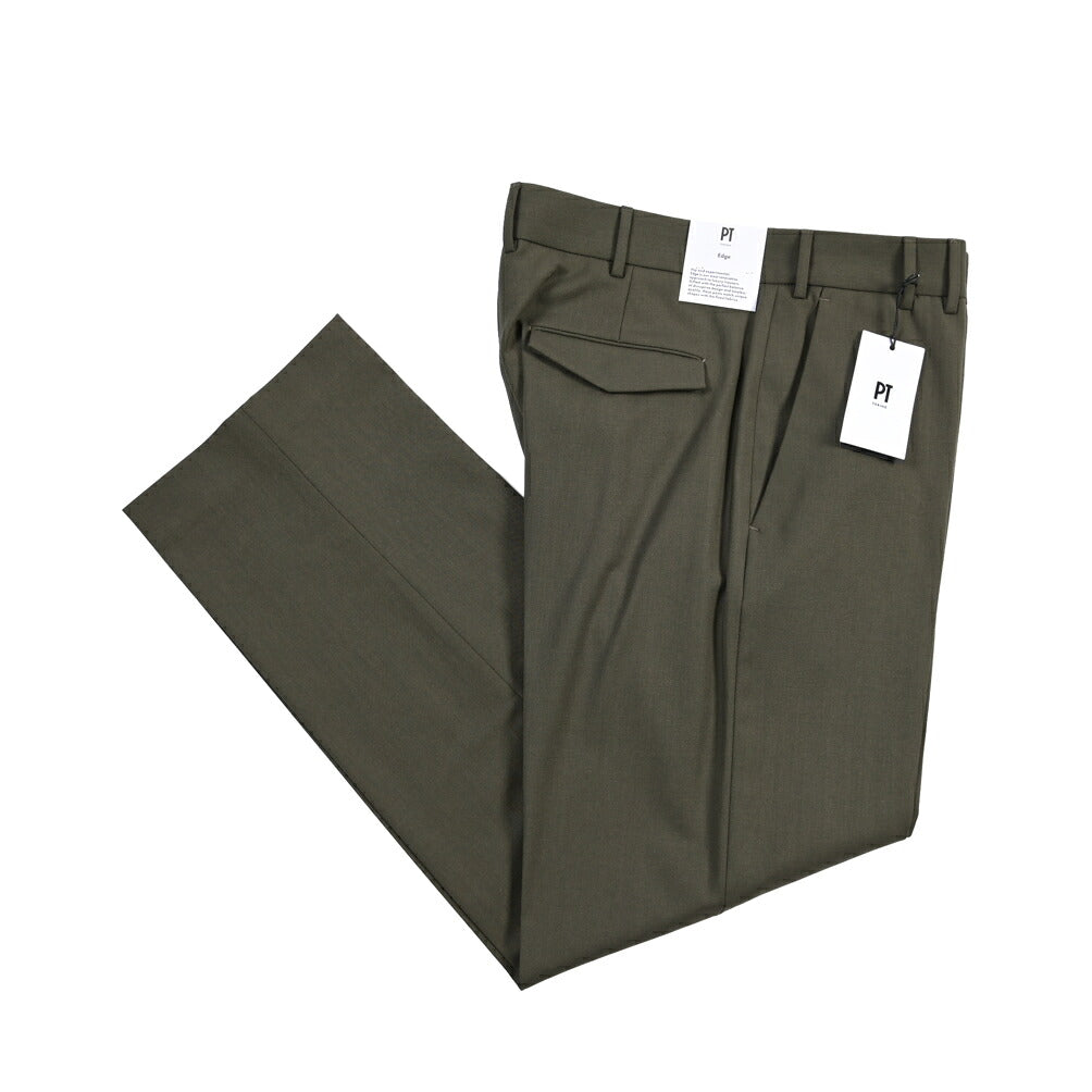 PT TORINO Edge “MICHAEL” ストレッチウール ノータックワイドスラックス