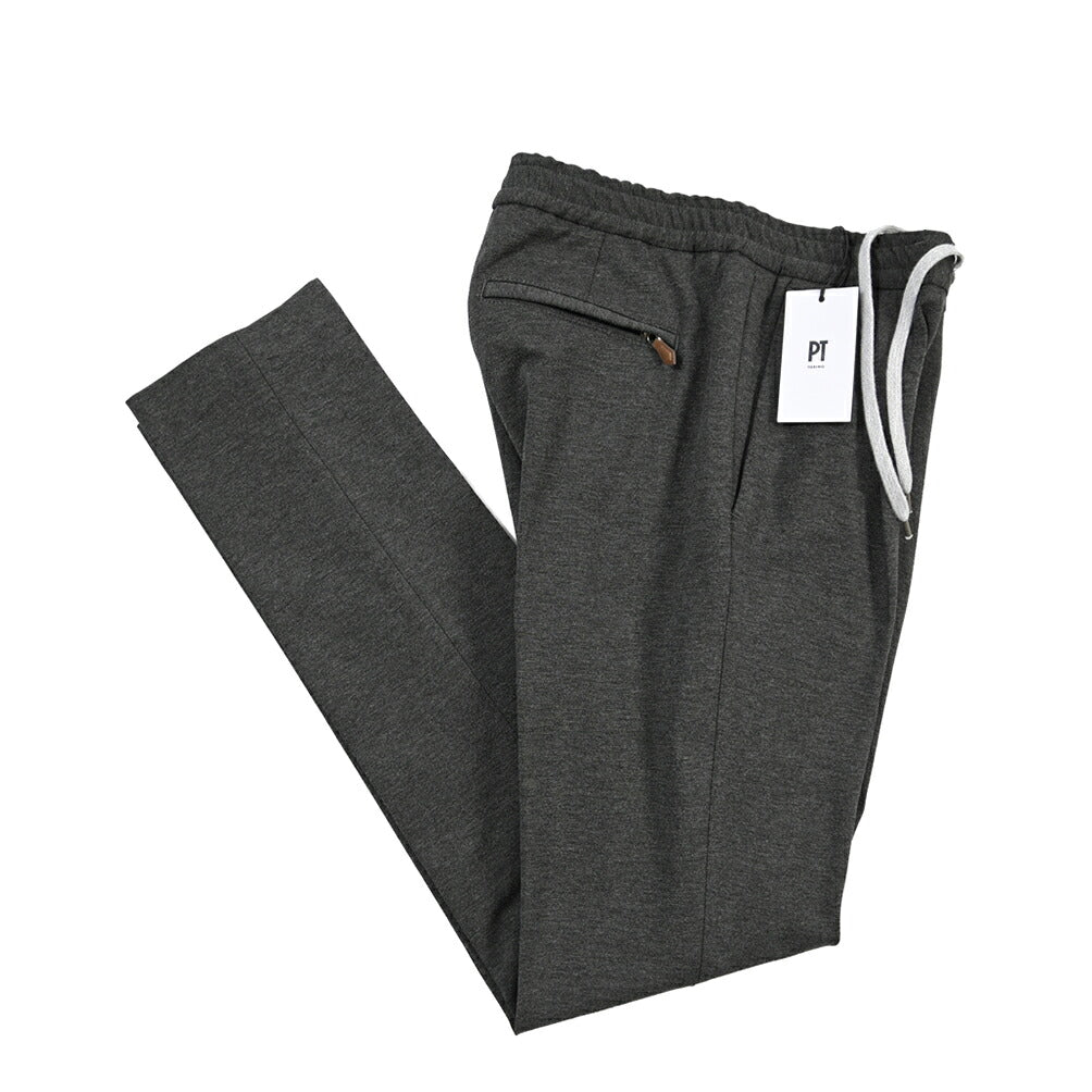 PT TORINO “SOFT FIT” ポンチジャージー ドローコード付きイージーパンツ