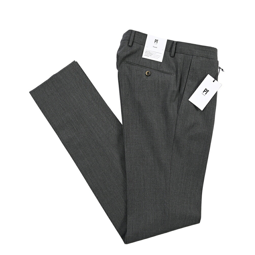 PT TORINO Travel “SUPERSLIM FIT” 高機能ストレッチウール ノータックスラックス / TECHNO WASHABLE WOOL
