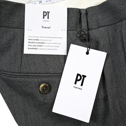 PT TORINO Travel “SUPERSLIM FIT” 高機能ストレッチウール ノータックスラックス / TECHNO WASHABLE WOOL