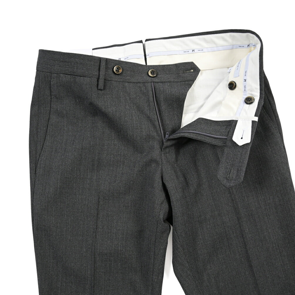 PT TORINO Travel “SUPERSLIM FIT” 高機能ストレッチウール ノータックスラックス / TECHNO WASHABLE WOOL