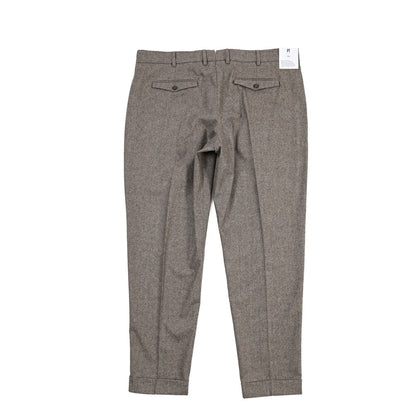PT TORINO Edge “REBEL FIT” カシミヤ混ウール ワンタックヘリンボーンスラックス