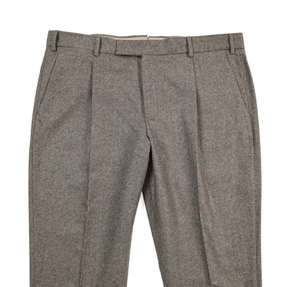 PT TORINO Edge “REBEL FIT” カシミヤ混ウール ワンタックヘリンボーンスラックス