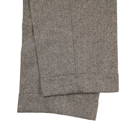 PT TORINO Edge “REBEL FIT” カシミヤ混ウール ワンタックヘリンボーンスラックス