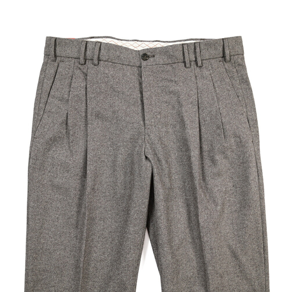 PT TORINO ReWorked “MICHAEL” カシミヤ混ウール ヘリンボーンワイドスラックス