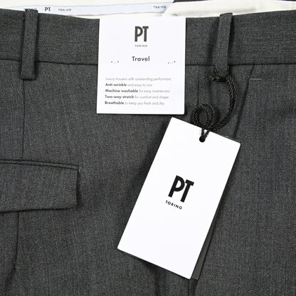 PT TORINO Travel “MASTER FIT” 高機能ストレッチウール ワンタックスラックス / TECHNO WASHABLE WOOL
