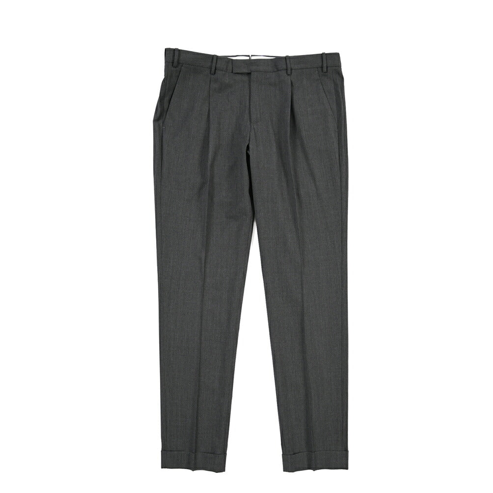 PT TORINO Travel “MASTER FIT” 高機能ストレッチウール ワンタックスラックス / TECHNO WASHABLE WOOL