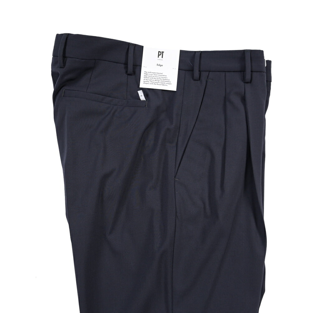 PT TORINO Edge “DICIANNOVE” ストレッチウール ツータックワイドスラックス