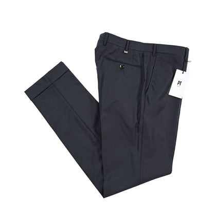 PT TORINO “SLIM FIT” シルクカシミヤ混ウール ノータックスラックス