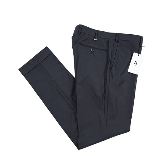 PT TORINO “SLIM FIT” シルクカシミヤ混ウール ノータックスラックス