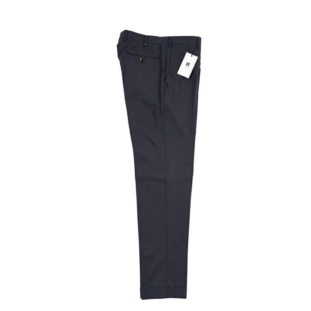 PT TORINO “SLIM FIT” シルクカシミヤ混ウール ノータックスラックス