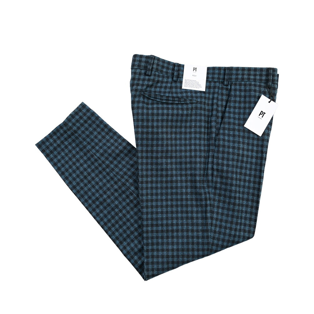 PT TORINO Edge “REBEL FIT” リネン混ウール ノータックスラックス