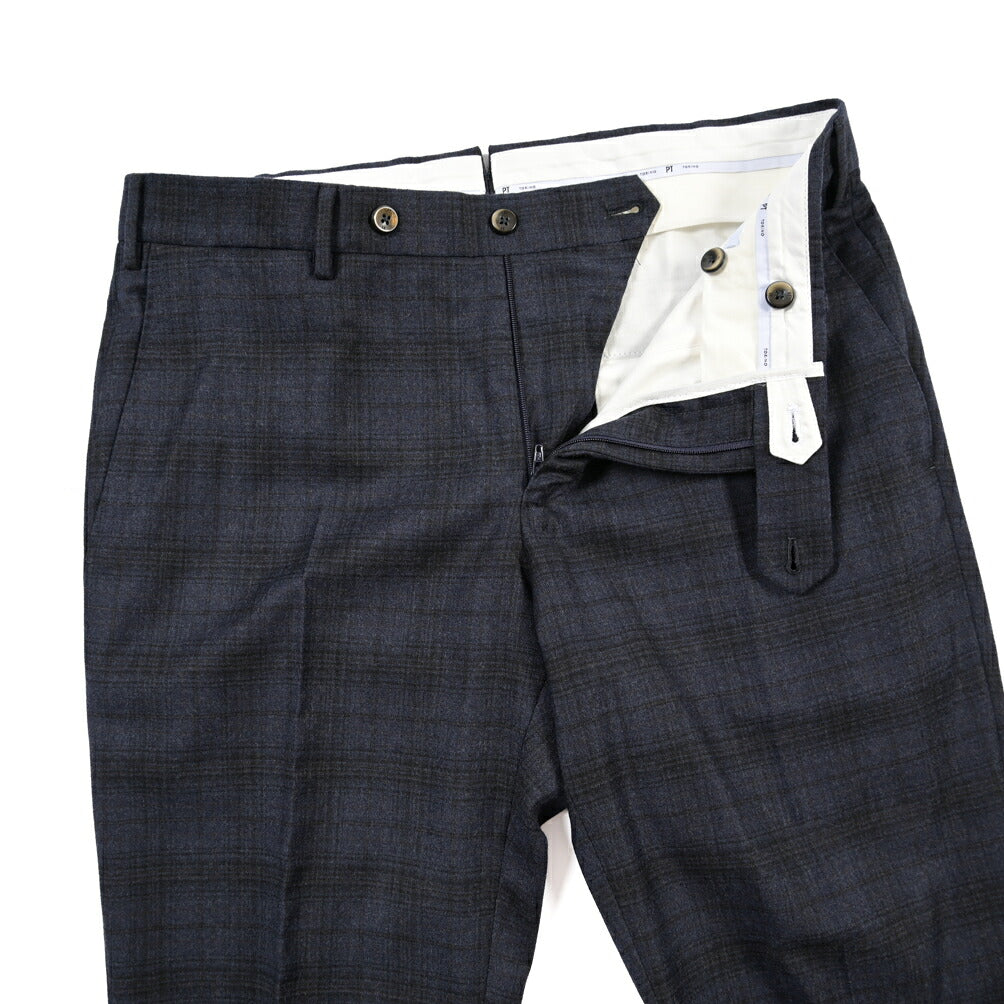 PT TORINO “SLIM FIT” ストレッチウール ノータックスラックス