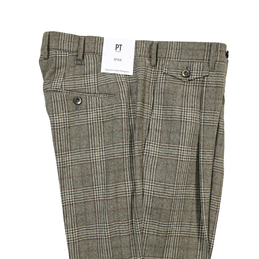PT TORINO “GENTLEMAN FIT” SUPER 100's ヴァージンウール100% ワンタックスラックス