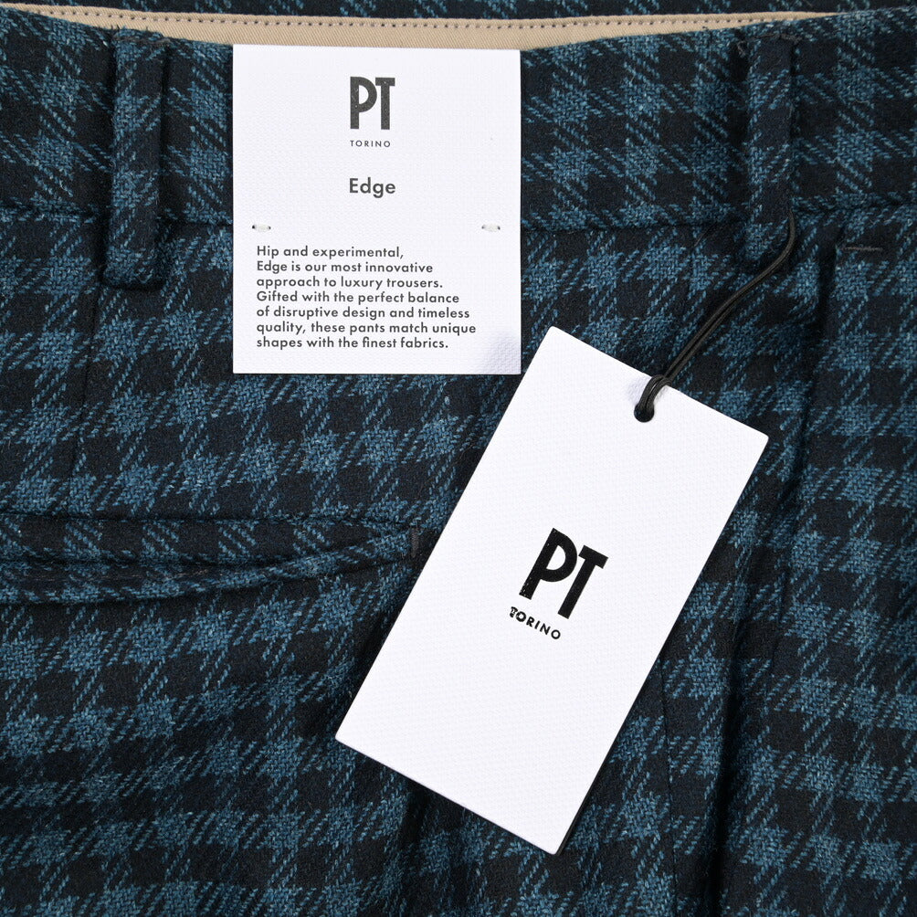 PT TORINO Edge “REBEL FIT” リネン混ウール ノータックスラックス