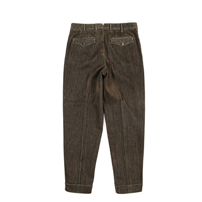 PT TORINO “CARROT FIT” ストレッチコットン ツータックグルカパンツ