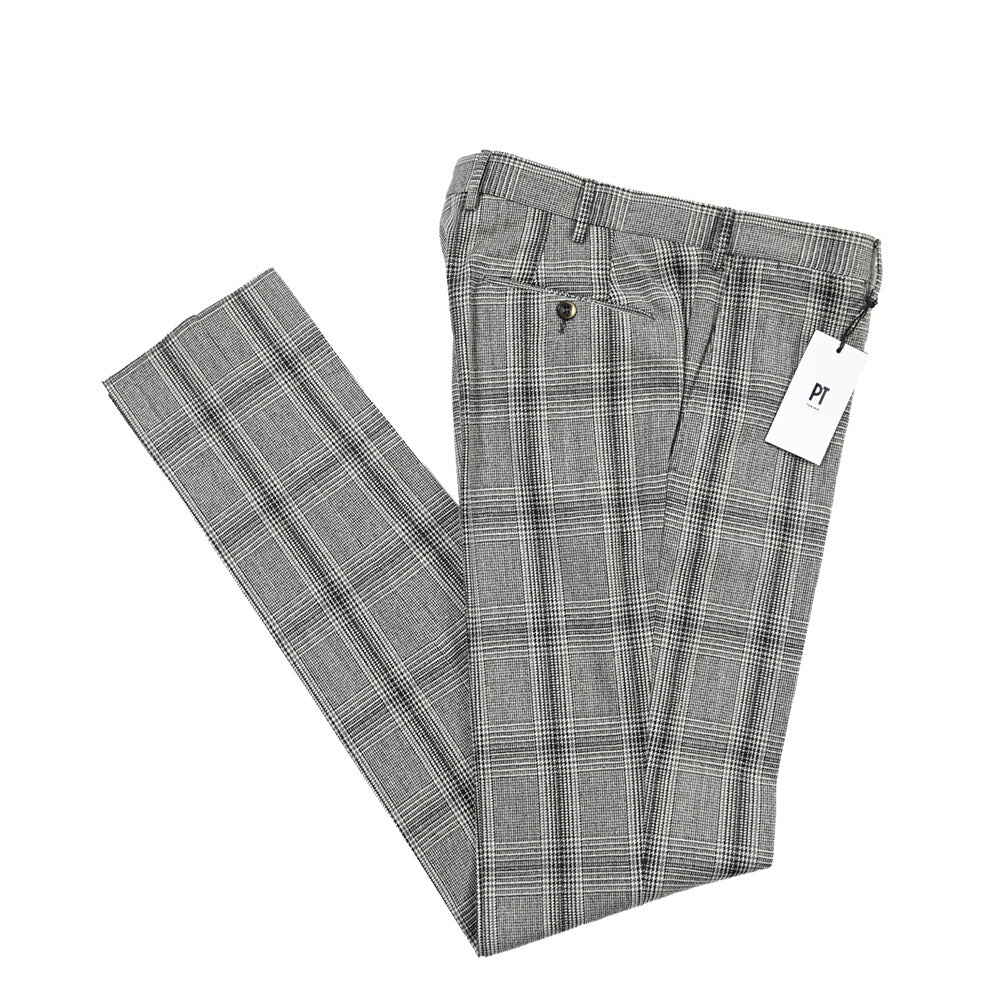 PT TORINO “SUPERSLIM FIT” コットン混ウール ノータックパンツ