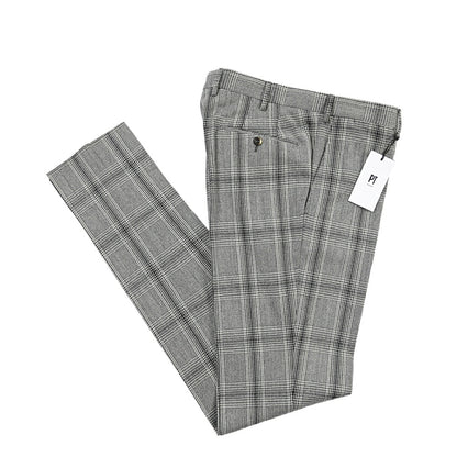PT TORINO “SUPERSLIM FIT” コットン混ウール ノータックパンツ