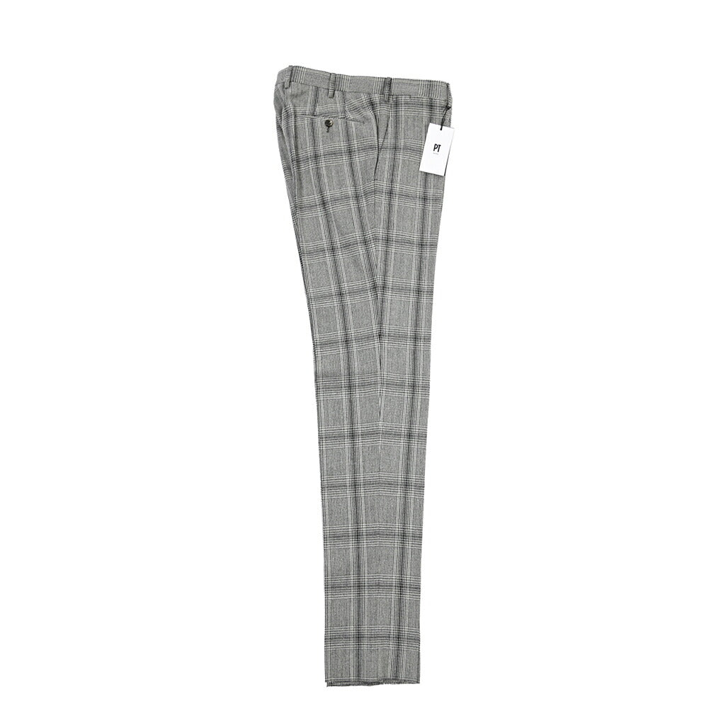 PT TORINO “SUPERSLIM FIT” コットン混ウール ノータックパンツ