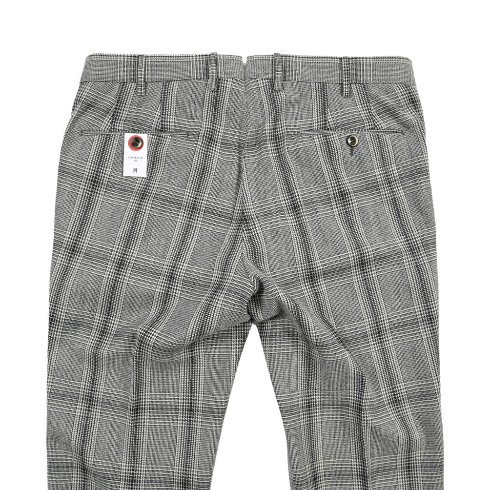 PT TORINO “SUPERSLIM FIT” コットン混ウール ノータックパンツ