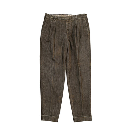 PT TORINO “CARROT FIT” ストレッチコットン ツータックグルカパンツ