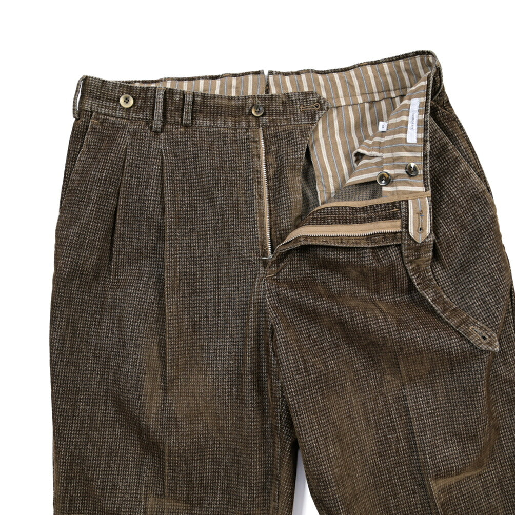 PT TORINO “CARROT FIT” ストレッチコットン ツータックグルカパンツ