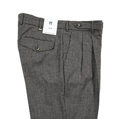 PT TORINO “CARROT FIT” SUPER 100's ヴァージンウール100% ツータックグルカパンツ