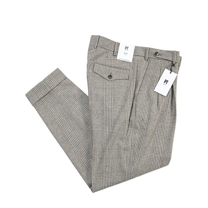 PT TORINO Deluxe “CARROT FIT” カシミヤ混ウール ツータックグルカパンツ