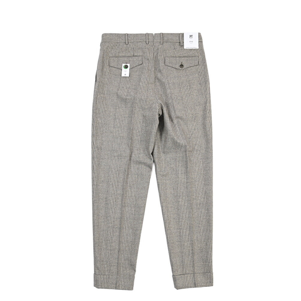 PT TORINO Deluxe “CARROT FIT” カシミヤ混ウール ツータックグルカパンツ
