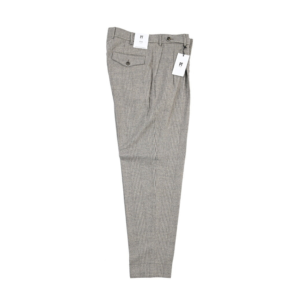 PT TORINO Deluxe “CARROT FIT” カシミヤ混ウール ツータックグルカパンツ