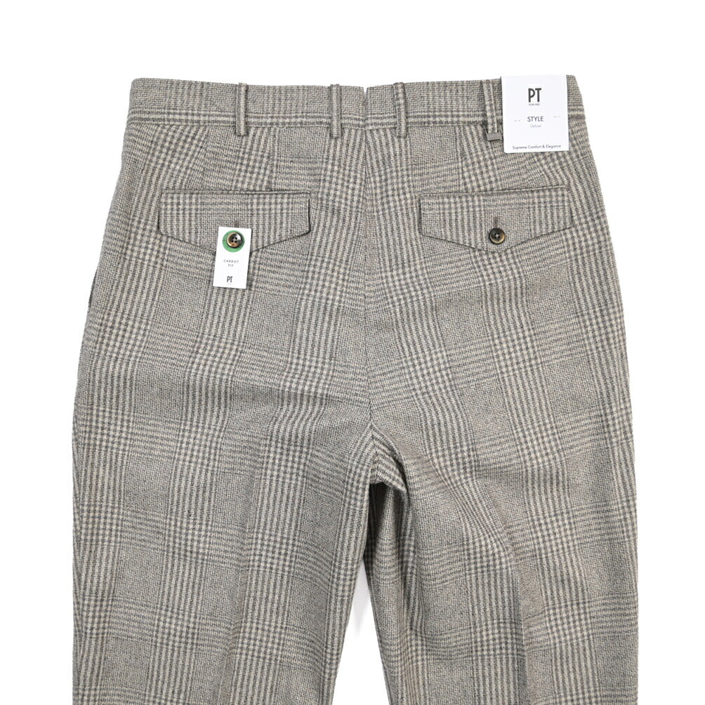 PT TORINO Deluxe “CARROT FIT” カシミヤ混ウール ツータックグルカパンツ