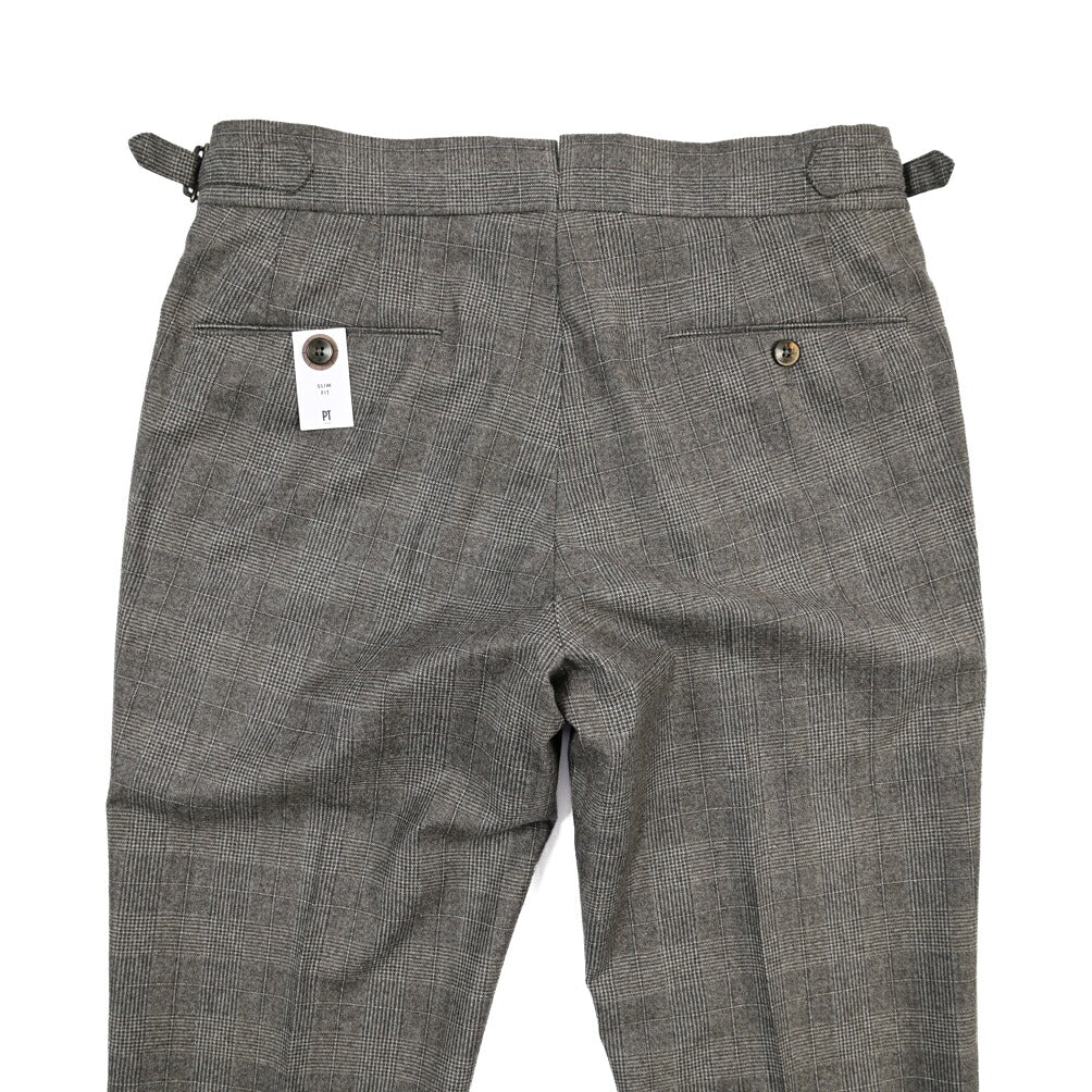 PT TORINO “SLIM FIT” SUPER 100's ヴァージンウール100% ノータックグルカパンツ