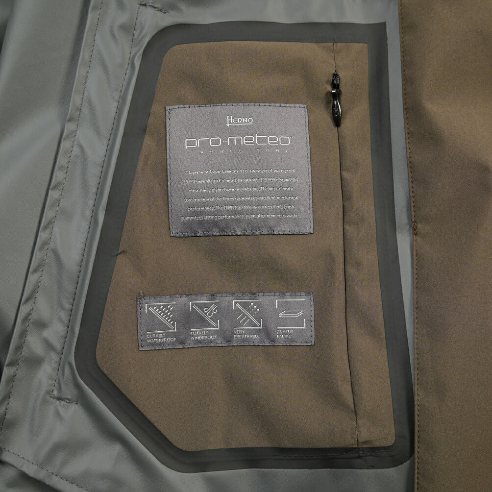 HERNO “FUNCTIONAL WARDROBE” ポリエステル100% フード付きライトコート PRO-METEO 撥水 防風 透湿 / レディース