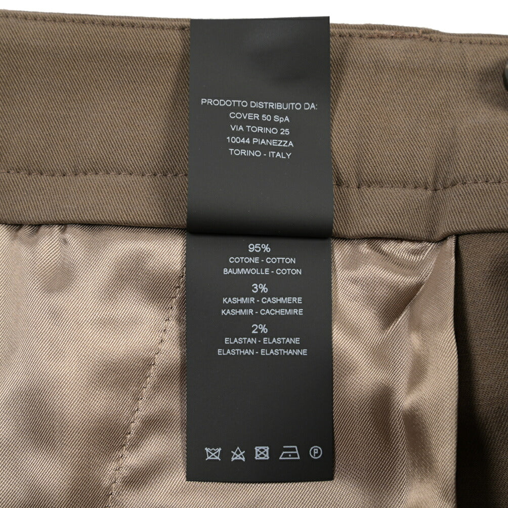 PT TORINO “GIO” カシミヤ混コットン ノータックパンツ