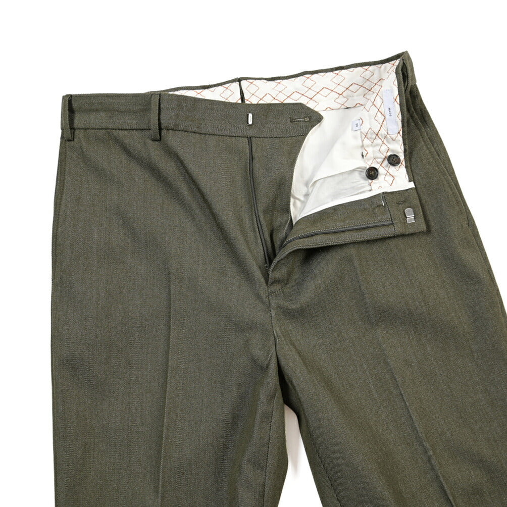 PT TORINO ReWorked “MADS CARROT FIT” コットン混ウール ノータックパンツ