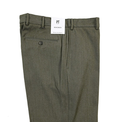 PT TORINO ReWorked “MADS CARROT FIT” コットン混ウール ノータックパンツ