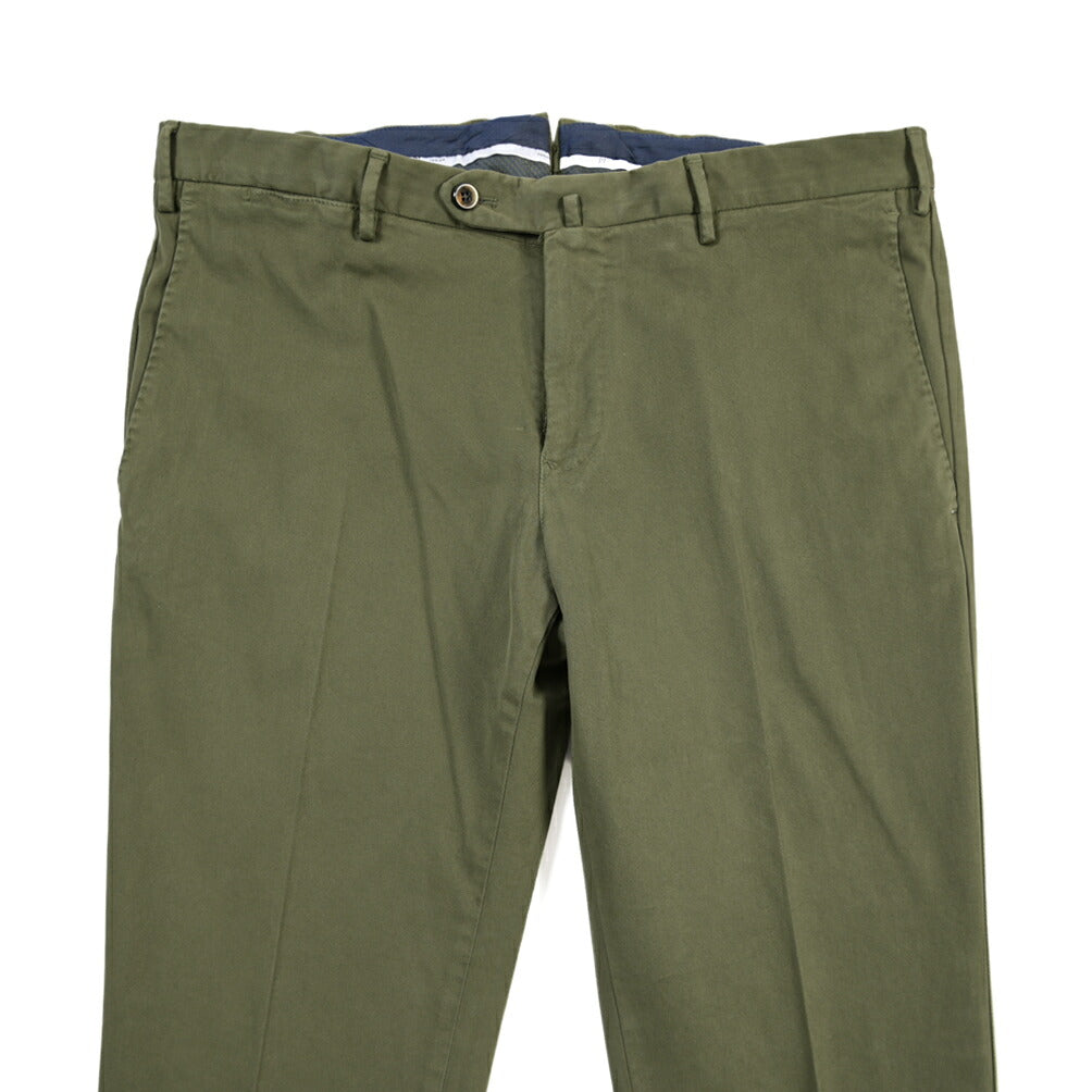 PT TORINO “SUPERSLIM FIT” モダール混コットン ノータックパンツ