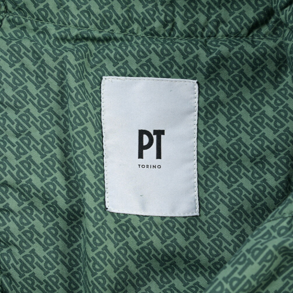 PT TORINO “SLIM FIT” モダール混コットン ドローコード付きパンツ